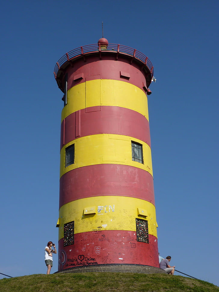 Leuchtturm, Otto walkes, rot, gelb