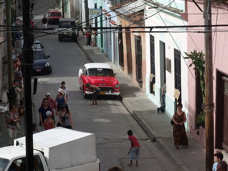 cuba, old cars, havana, street