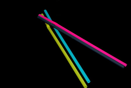 drinking straw, straw, colorful, yellow, blue, grey, pink