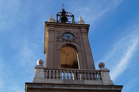 klokketårnet, Sky, blå, arkitektur, monument, udsigt, perspektiv