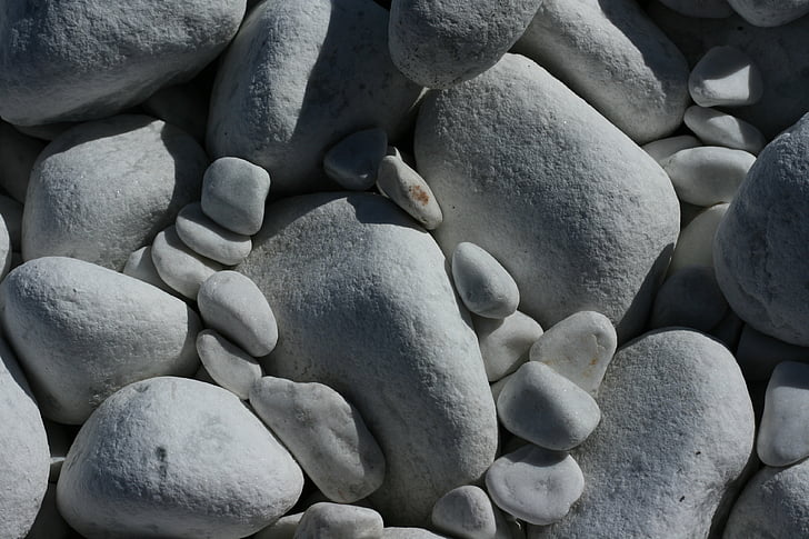 sten, grus, sten, småsten, natur, grå
