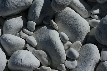 roches, gravier, pierres, cailloux, nature, gris