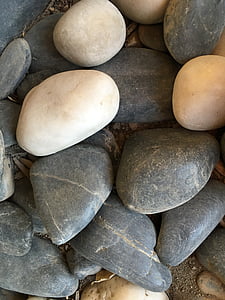 sten, småsten, Rock, grå, grå, hvid, haven