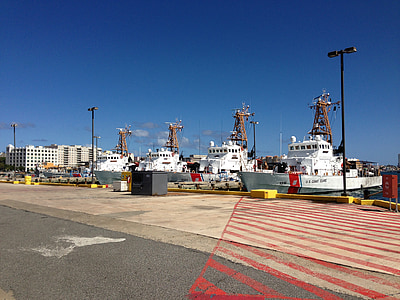 Garde côtière, USCG, bateau, transport, océan, navire, navigation