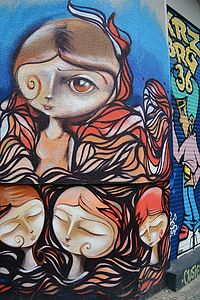 graffiti, Street art, Városi Művészeti, fal, falfestmény, homlokzat, Art