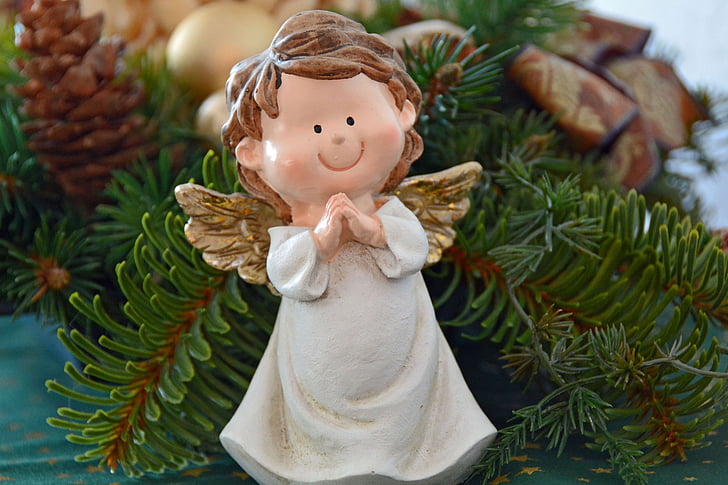 Nadal, Àngel, ales d'Àngel, decoració, decoració de Nadal, targeta de felicitació, boles de Nadal