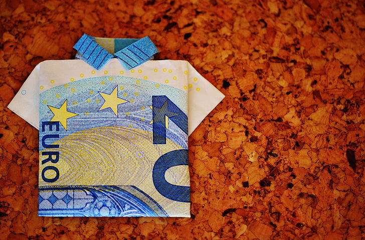 the last shirt, dollar bill, 20 euro, folded, gift, money, currency