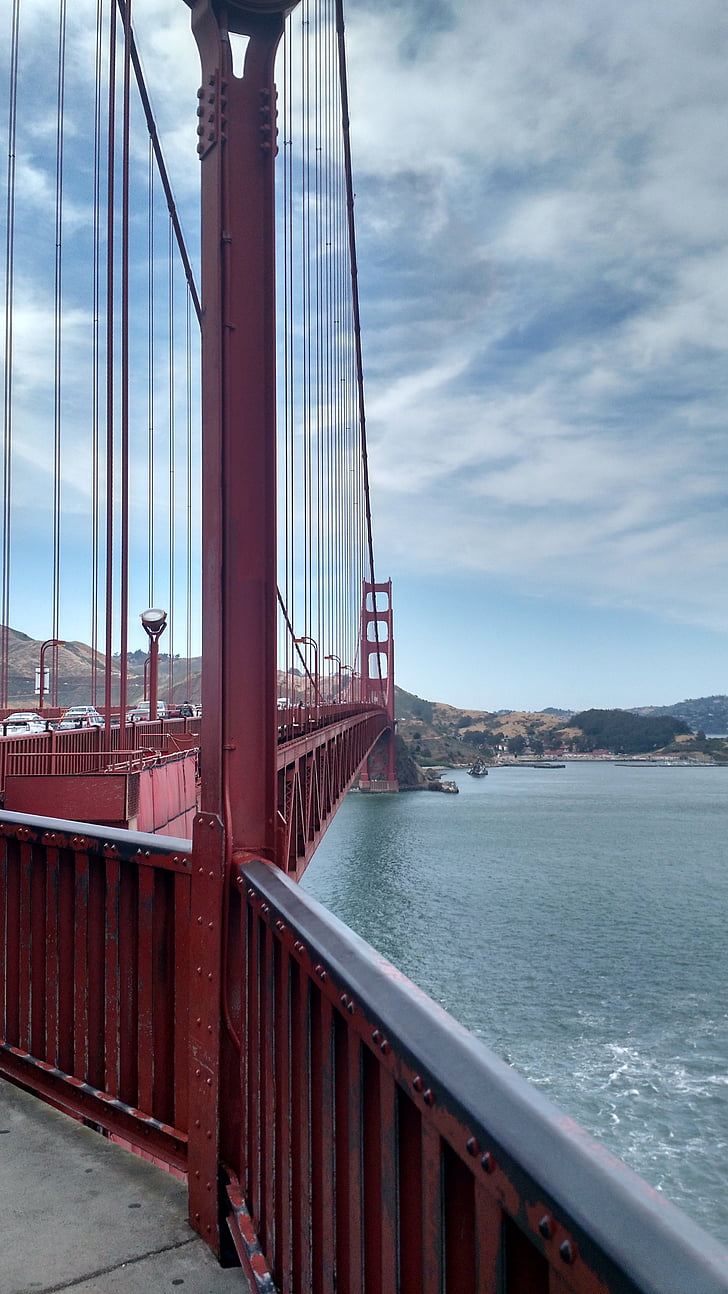 Most, Zlatá brána, most Golden gate, Francisco, San, Kalifornie, oceán
