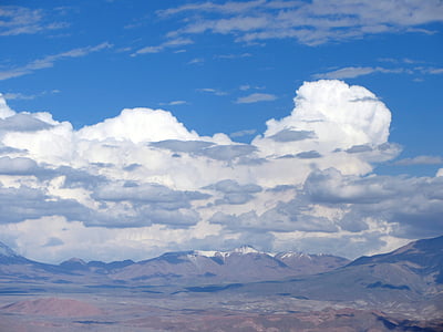 debesys, kalnai, mėlyna, balta, dangus, Andai, kraštovaizdžio
