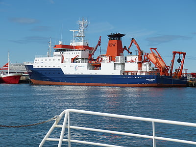 Islandija, Rejkjavikas, laivas, mokslinių tyrimų, uosto, krovinių pervežimas, uosto