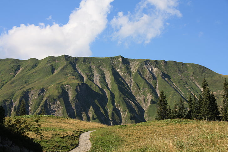 austria, mountains, alpine, alm, landscape, panorama, nature