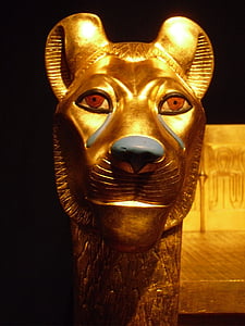 Egypt, utstilling, bust, egyptisk, Museum