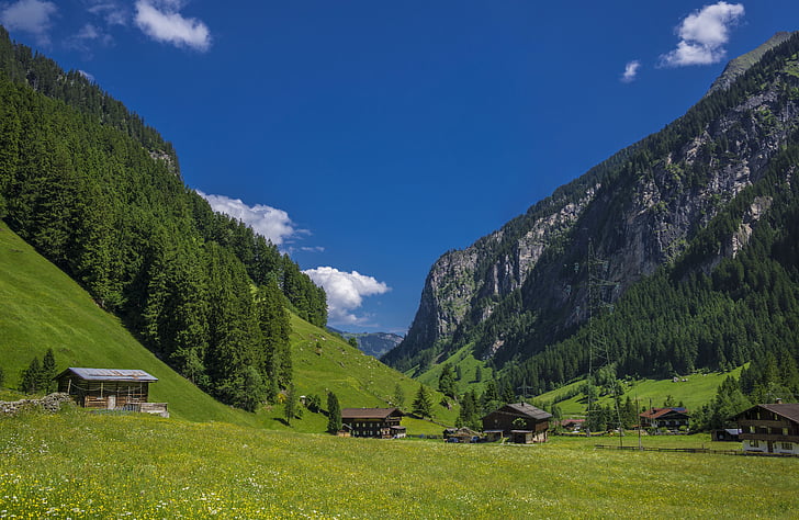 Ginzling, Zillertal, Tyrol, Austria, mimpi hari, pemandangan, alam