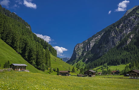 ginzling, Zillertal, Tirol, Áustria, dia de sonho, paisagem, natureza