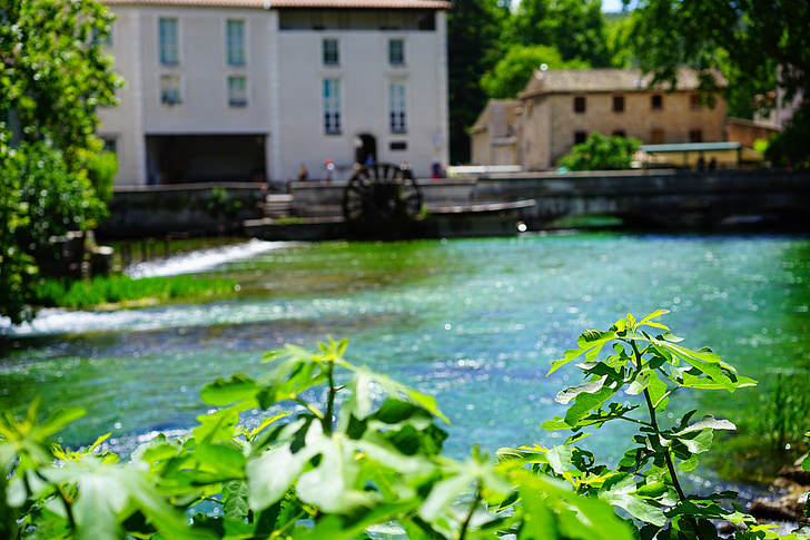 Fontaine-de-vaucluse, rivière, eau, source, flux de données, claire, l’eau claire