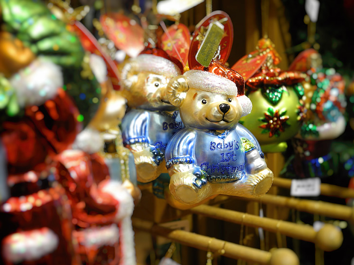 Christmas, chiffres, marché de Noël, magasin de détail, décoration