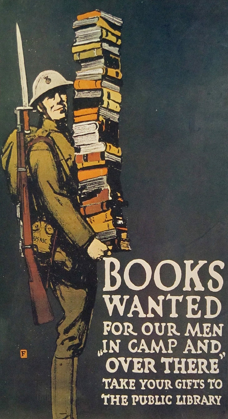 군인, 책, 제 1 차 세계 대전, 남자, 육군, 그리기, 만화