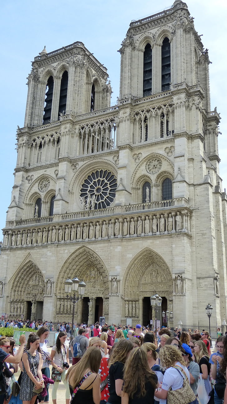 Paris, Notre dame, kyrkan, Basilica, hus för tillbedjan, Kirchplatz, Frankrike