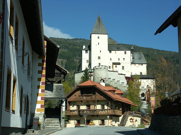 Mauterndorf, Austria, Castle, Avaleht, hoone, vana, küla