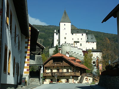 Mauterndorf, Àustria, Castell, casa, edifici, vell, poble