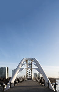 Arch, pont en arc, pont, Centre ville, ingénierie, Humber Bay Arch Bridge, Toronto