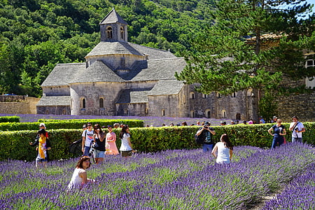 Abbaye de senanque, turizem, obiskovalci, ljudi, osebni, foto ustrelil, foto vrhunec