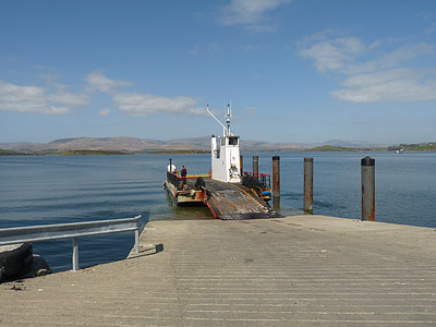 ireland, ferry, dock, pier, clouds, boat, sky