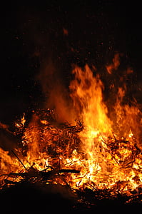 easter fire, night, flame