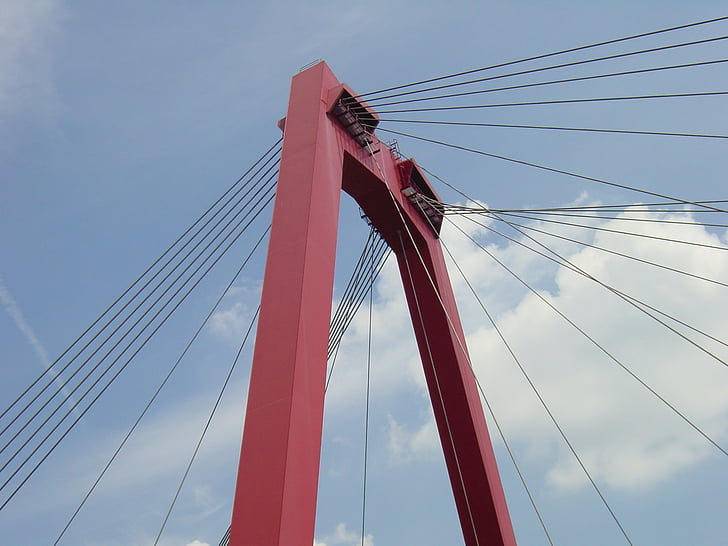 Rotterdam, Willem bridge, Most, zavesený most