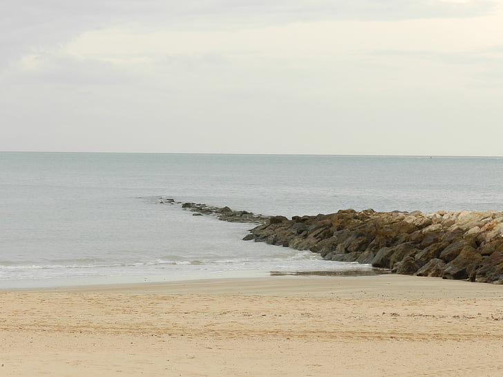 Playa, rompeolas, Cádiz