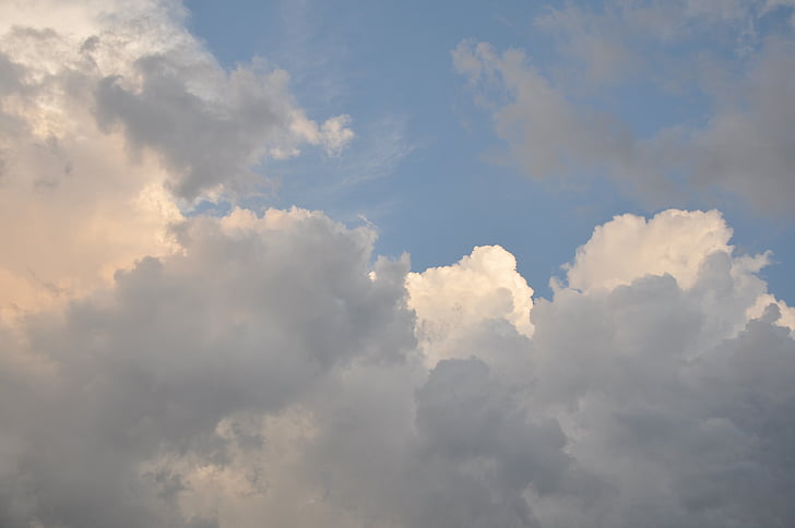 clouds, sky, summer, background, blue, cloud