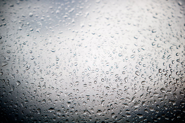 vee, tilk, klaas, vihm, värske, akna, klaas - materjal