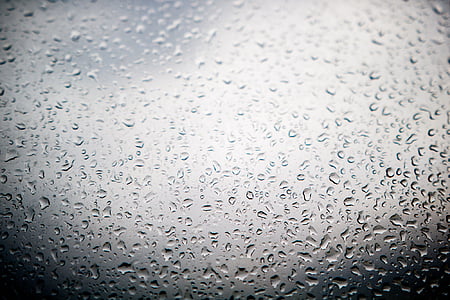 vandens, lašas, stiklo, lietus, šviežios, langas, stiklas - medžiagos