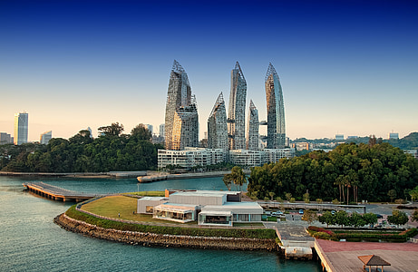 singapore, skyline, cityscape, city, asia, skyscraper, modern
