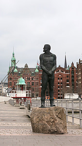 : Störtebeker, spomenik, Hamburg, pristanišče mesto, Osaka parkway, Pomorski muzej
