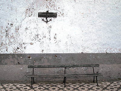 ancoraggio, parete, Panca, vintage, vecchio, sedile, senza persone