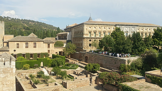 alhambra, granada, andalusia, spanish, arabic, palace, moorish