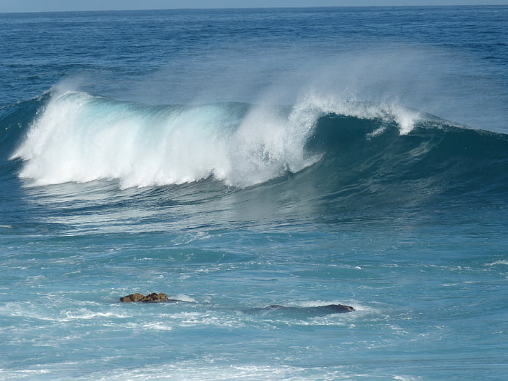 onda, mar, água, oceano, atmosfera, pulverizador, Atlântico