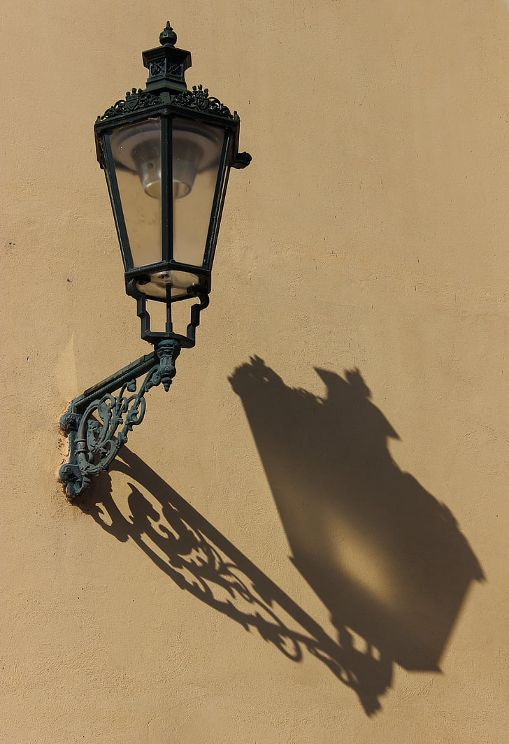 lantern, shadow, prague