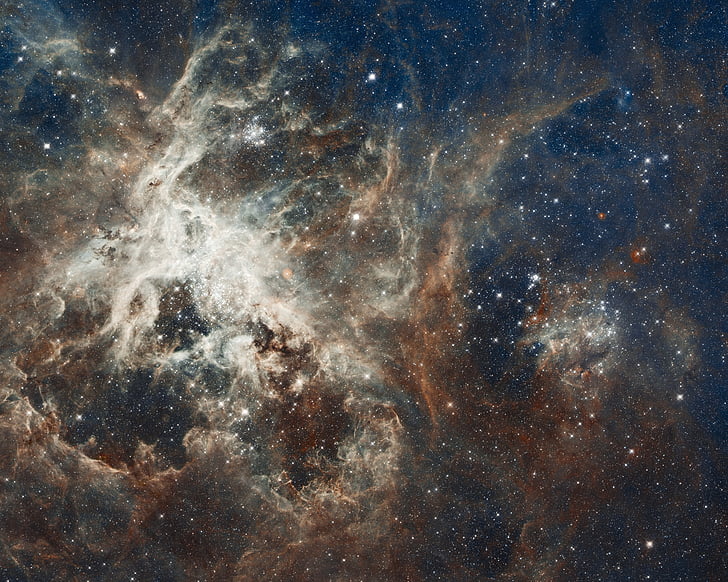 Galaxia, estrella, Nebulosa de la tarántula, 30 doradus, NGC 2070, nube de magellanic pequeña, Nebulosa de emisión