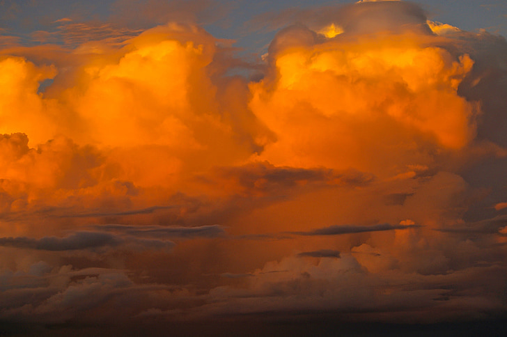 nuvens, céu, laranja, azul, Austrália, iluminado pelo sol