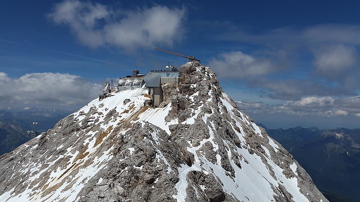 Zugspitze, Cimeira, arête, cume, cume da rocha, maciço de Zugspitze, montanhas