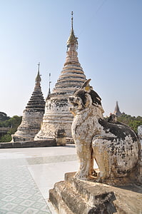 Estupa, Pagoda de, Birmania, Myanmar, Templo de, complejo del templo, Bagan