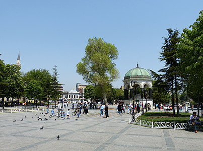 Stambulas, Turkija, istoriškai, vietos, hippodromplatz, parkas, paviljonas