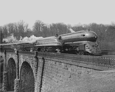 kolejowe, pociągów, Vintage, transportu, kolejowe, lokomotywa, Most
