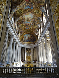 Versailles, Paris, Frankrike, Palace, dekorative, taket