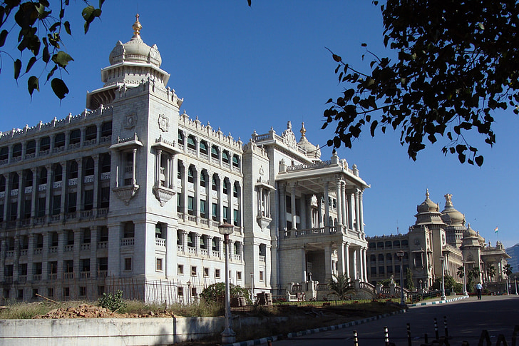 Vikasa soudha, Vidhana soudha, Bangalore, India, governo, architettura, punto di riferimento