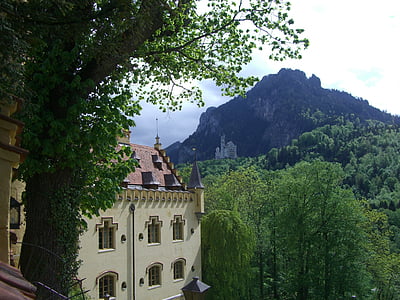 Hohenschwangau, slott, slottet Neuschwanstein, Säuling, Allgäu
