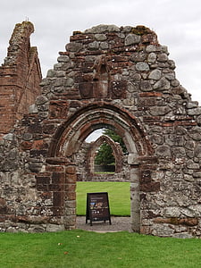 ruin, kapell, historiska, byggnad, kyrkoruiner, Skottland, Decay