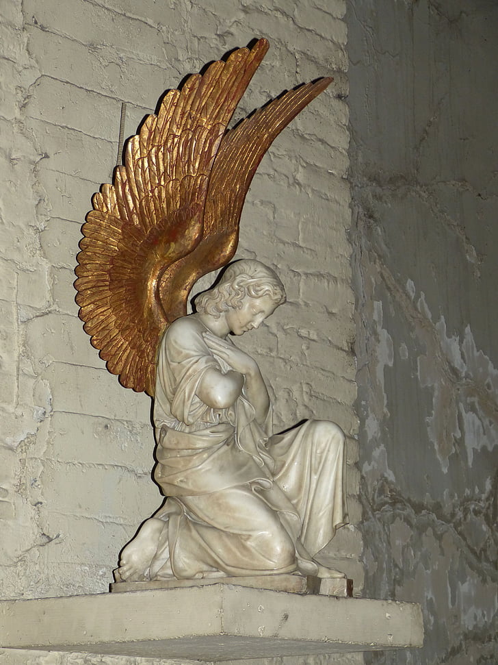 statue, figure, sculpture, angel, church, faith, angel figure